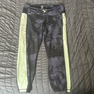 Under Armour Black and Lime Green Leggings